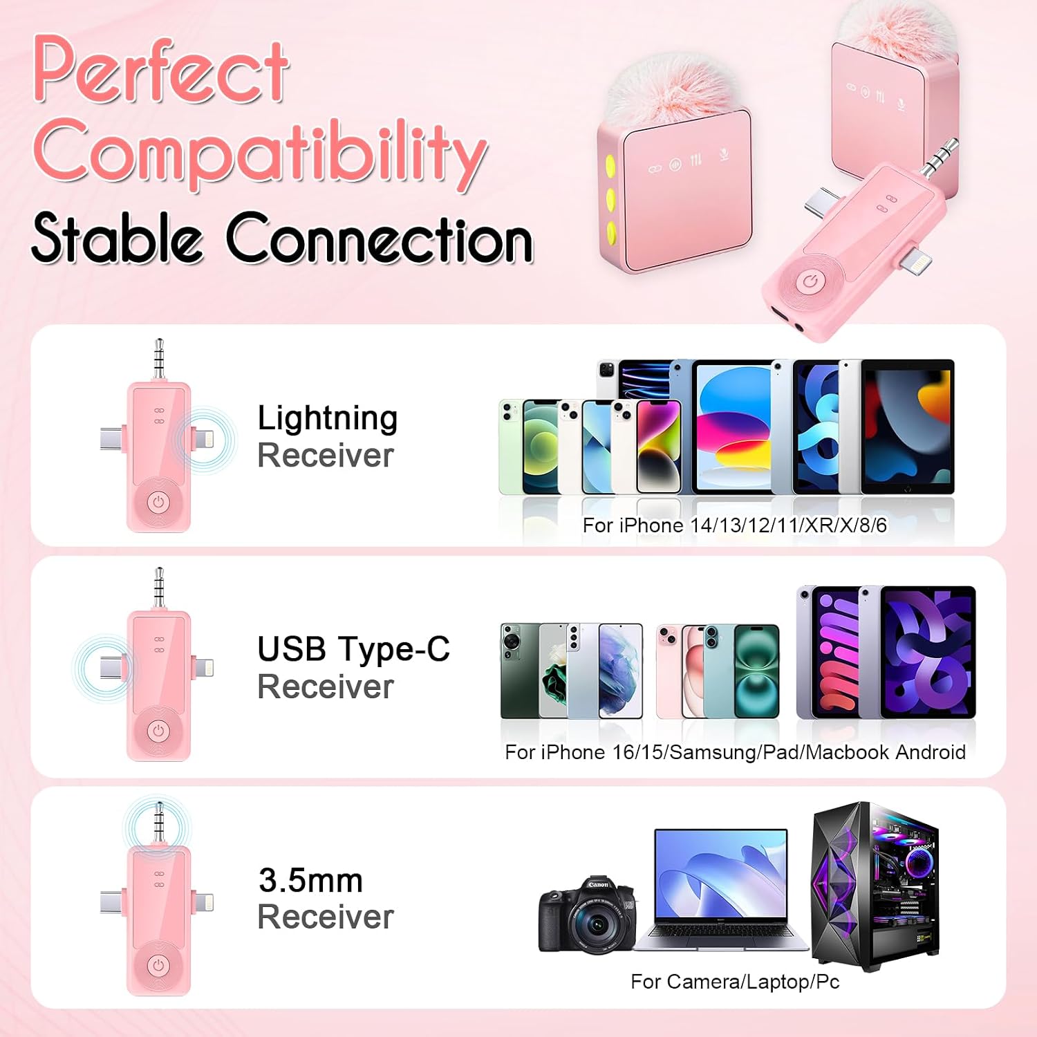 MICRÓFONO INALÁMBRICO MINI THERIVO PARA IPHONE, ANDROID Y CÁMARA CON REDUCCIÓN DE RUIDO - 4