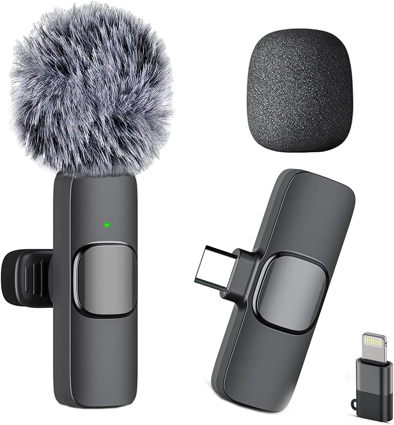 MICRÓFONO LAVALIER INALÁMBRICO CAIORD PARA IPHONE Y ANDROID - 1