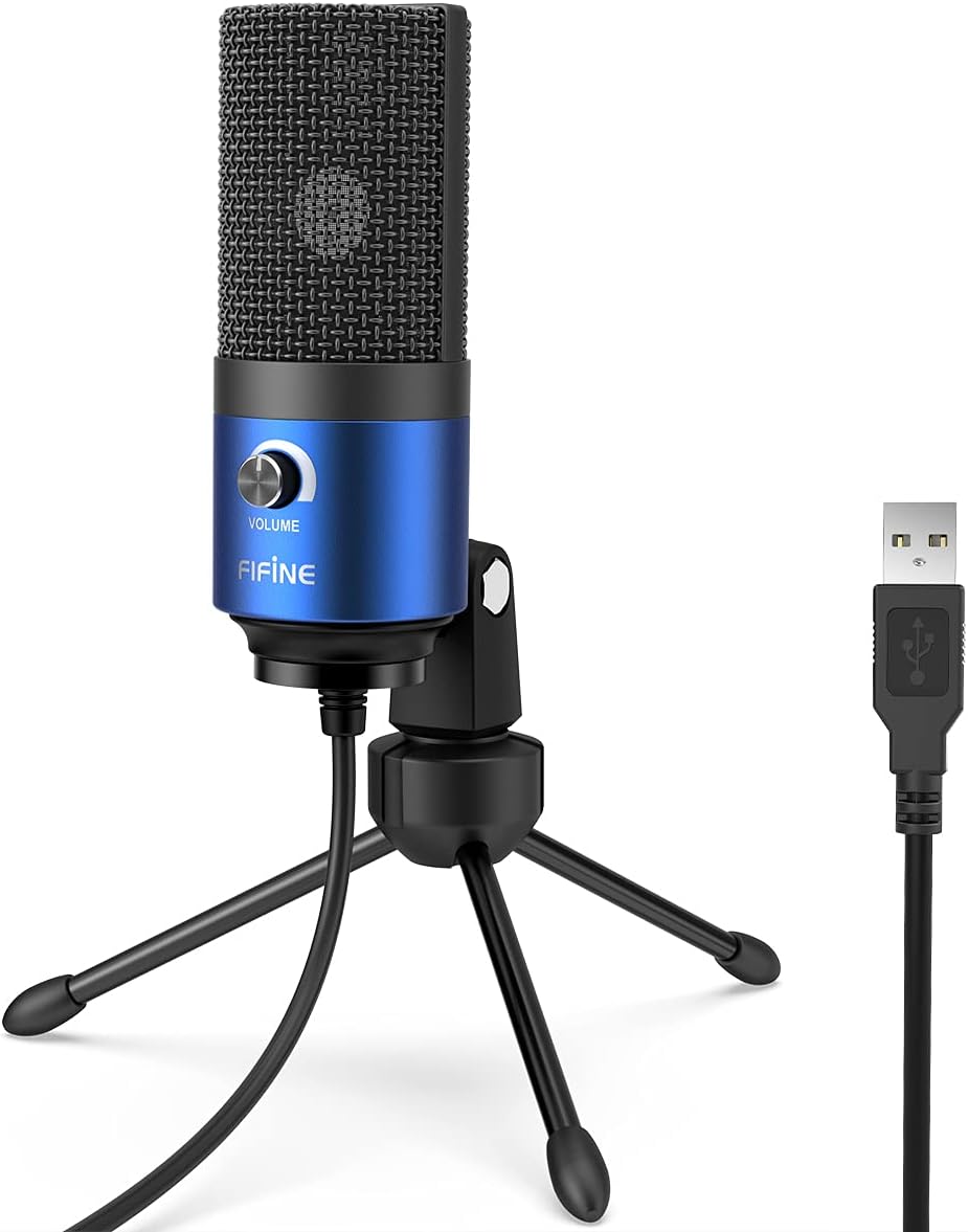 MICRÓFONO USB PARA COMPUTADORA FIFINE K669 AZUL - 1