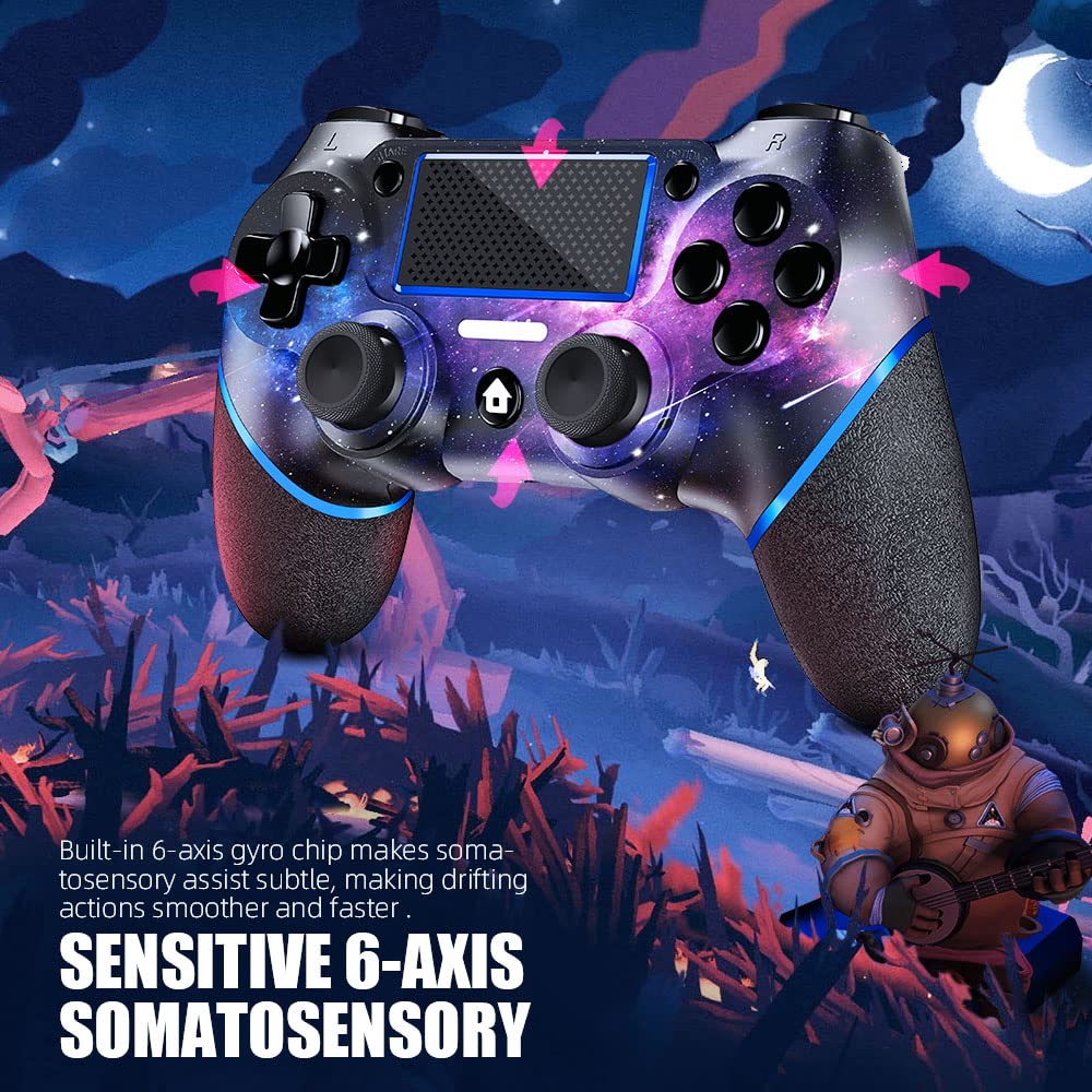 CONTROL INALÁMBRICO PARA PS4 ACEGAMER GALAXY CON JOYSTICK Y ENTRADA DE AUDIO 3.5MM - 4