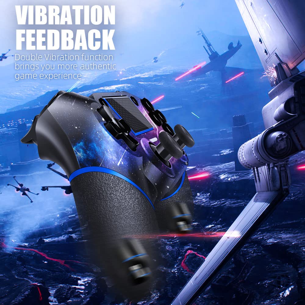 CONTROL INALÁMBRICO PARA PS4 ACEGAMER GALAXY CON JOYSTICK Y ENTRADA DE AUDIO 3.5MM - 5