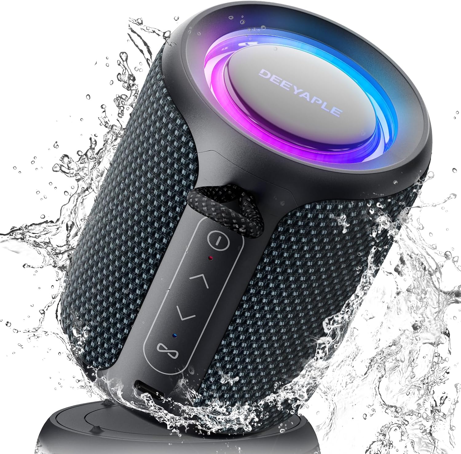 PARLANTE BLUETOOTH INALÁMBRICO DEEYAPLE 15W IP67 ROJO CON LUCES Y BATERÍA 2500MAH - 3