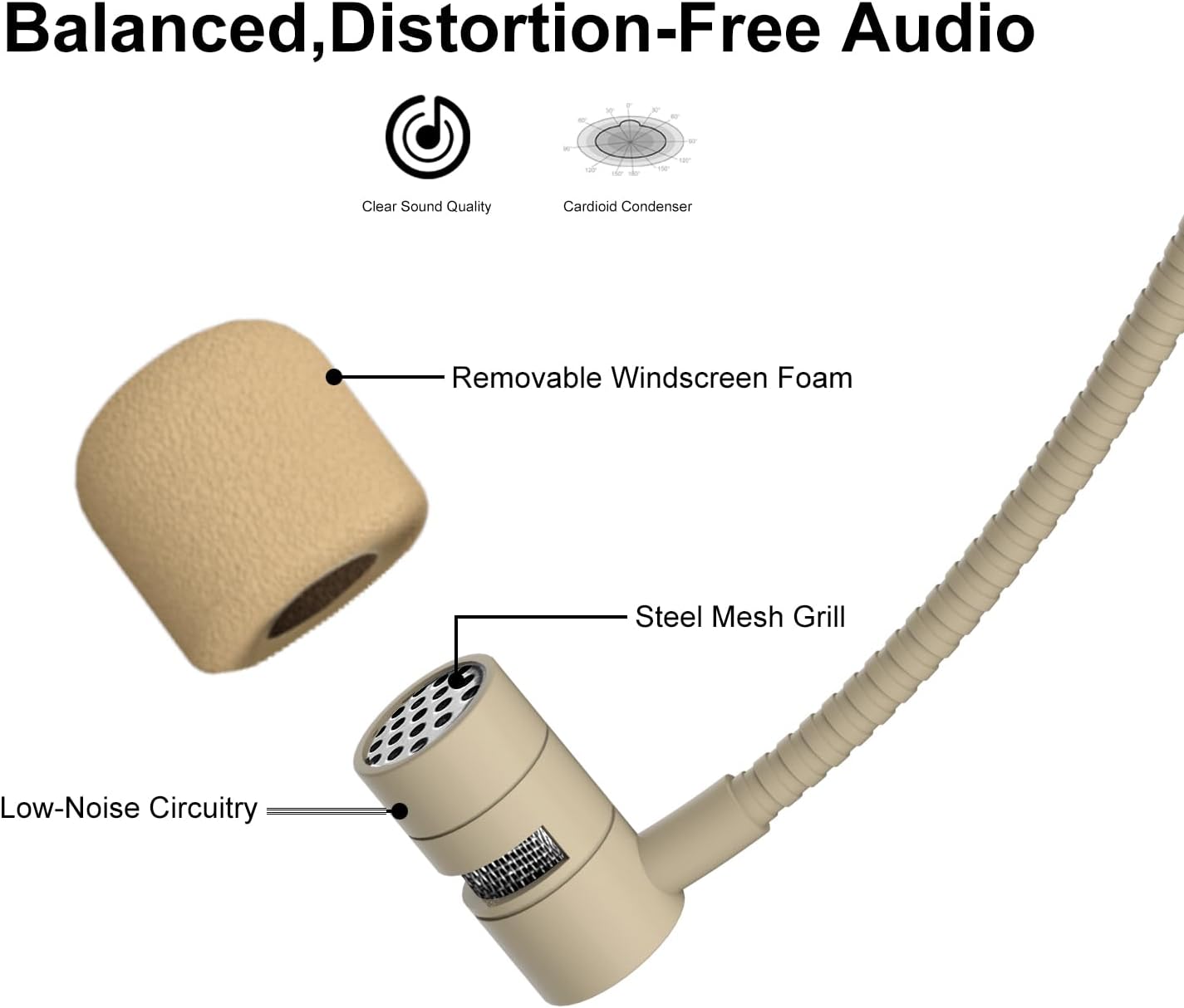 MICRÓFONO HEADSET KENBAIDIO DUAL OVER-EAR CONDENSADOR MINI XLR 4 PIN TA4F - 5