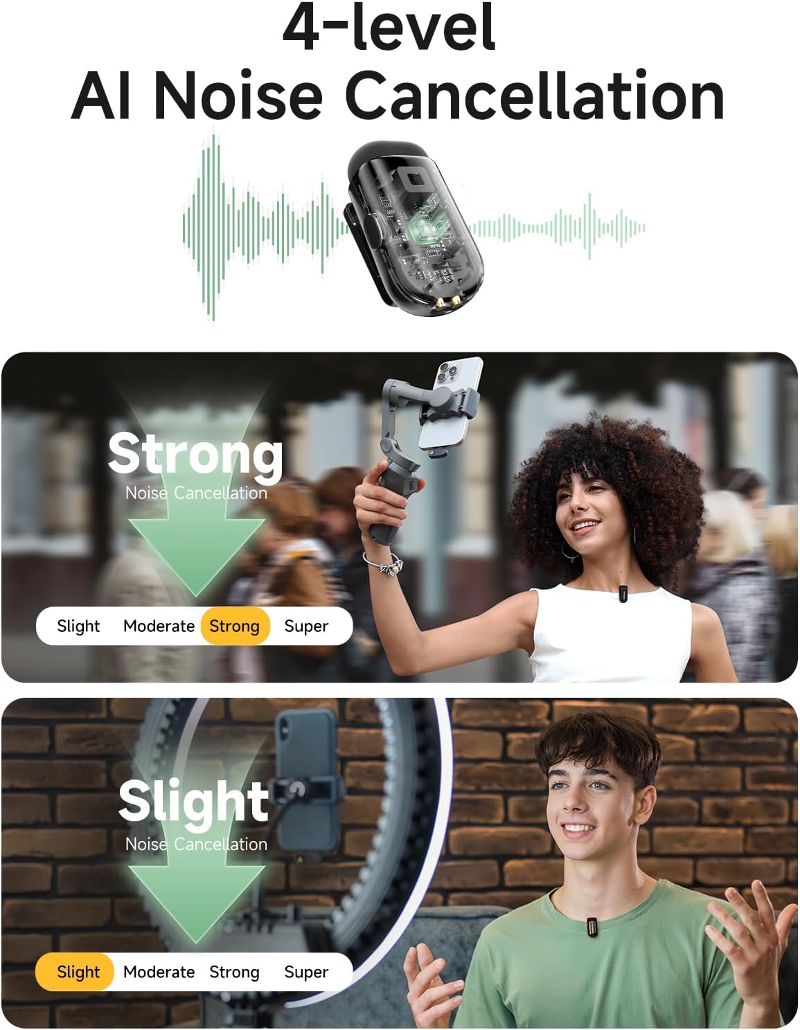 MICRÓFONO LAVALIER MINI MAONO WAVE T1 CON CONECTOR USB C PARA IPHONE Y ANDROID - 3