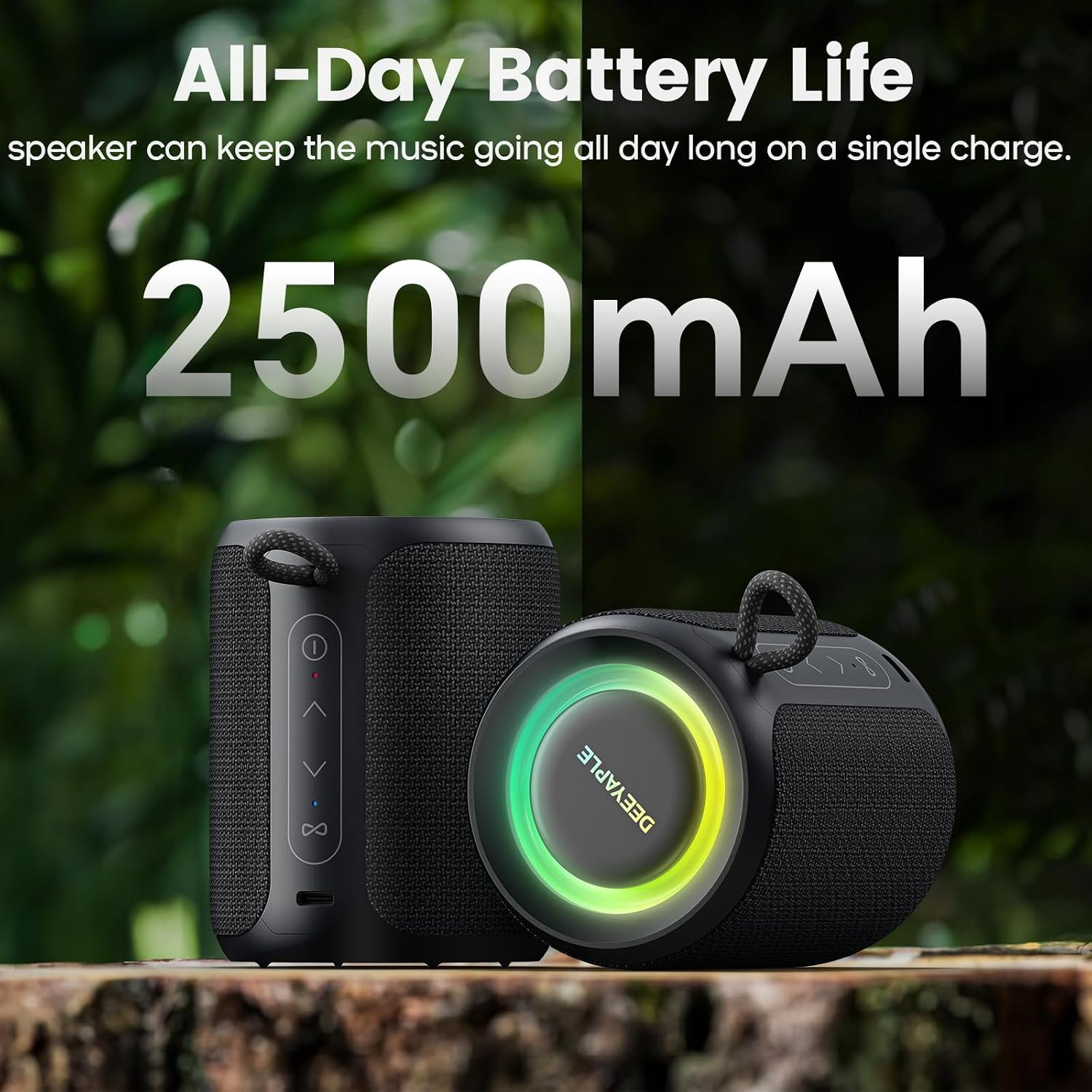PARLANTE BLUETOOTH PORTÁTIL DEEYAPLE P1S 15W IP67 NEGRO - 3