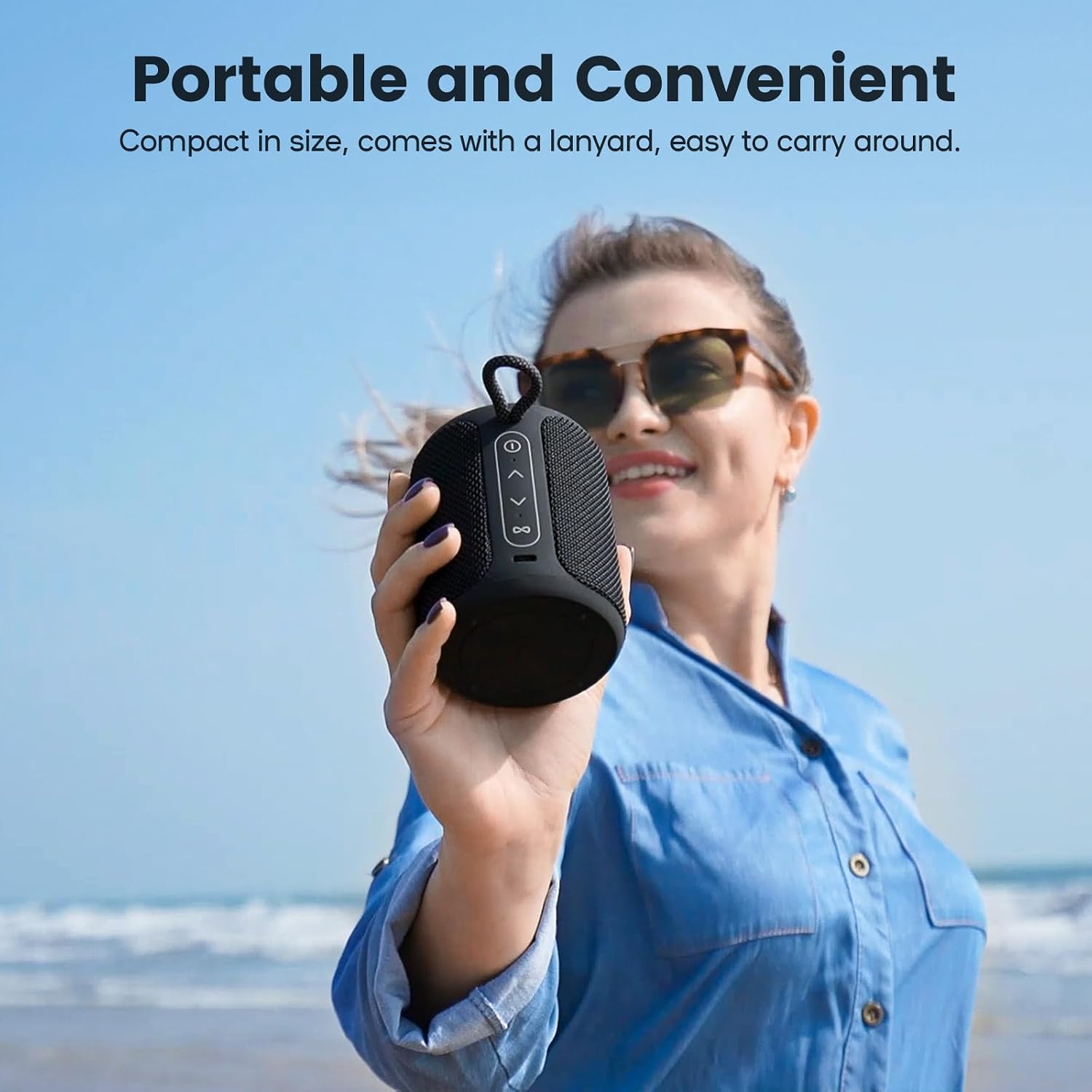 PARLANTE BLUETOOTH PORTÁTIL DEEYAPLE P1S 15W IP67 NEGRO - 4