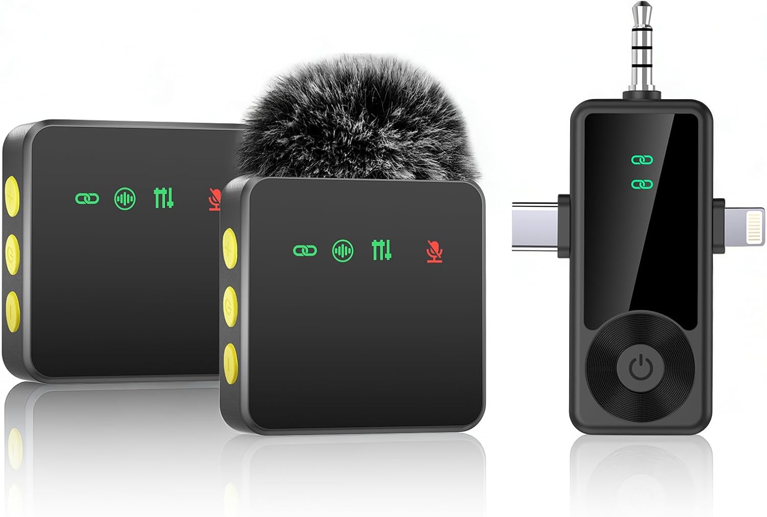 MICRÓFONO INALÁMBRICO MINI THERIVO PARA IPHONE, ANDROID Y CÁMARA CON REDUCCIÓN DE RUIDO - 1