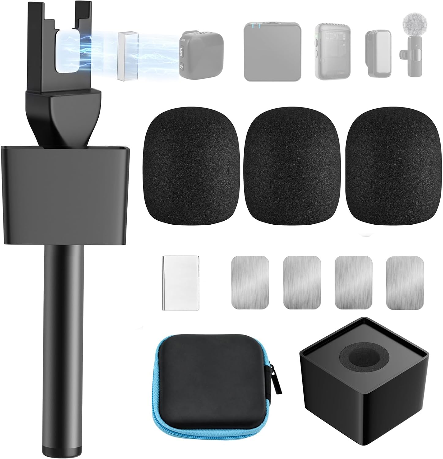 SOPORTE PARA MICRÓFONO GAHOGA UNIVERSAL CON FILTRO POP Y BASE MAGNÉTICA - 1