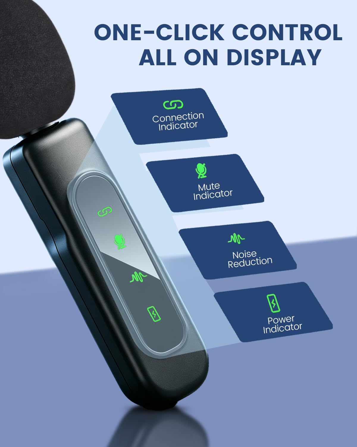 MICRÓFONO INALÁMBRICO KHDFKHB MINI LAVALIER 2 UNIDADES PARA IPHONE Y ANDROID - 5