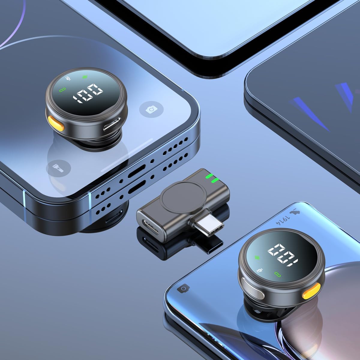 MICRÓFONO LAVALIER INALÁMBRICO ORDELE H25 PARA IPHONE, ANDROID Y PC - 1