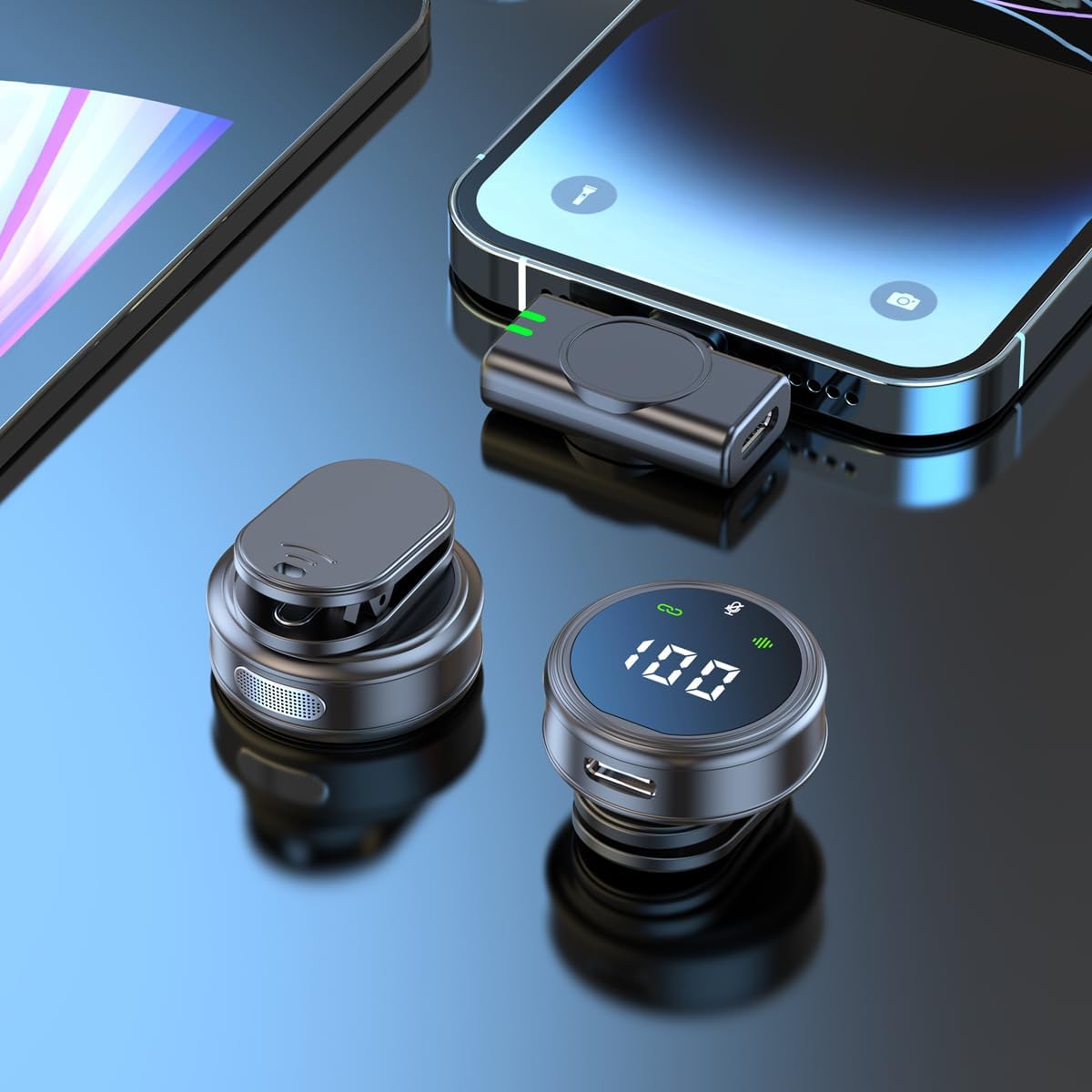 MICRÓFONO LAVALIER INALÁMBRICO ORDELE H25 PARA IPHONE, ANDROID Y PC - 2