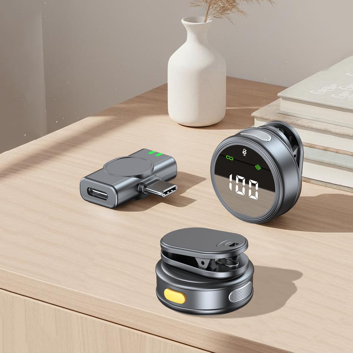 MICRÓFONO LAVALIER INALÁMBRICO ORDELE H25 PARA IPHONE, ANDROID Y PC - 4