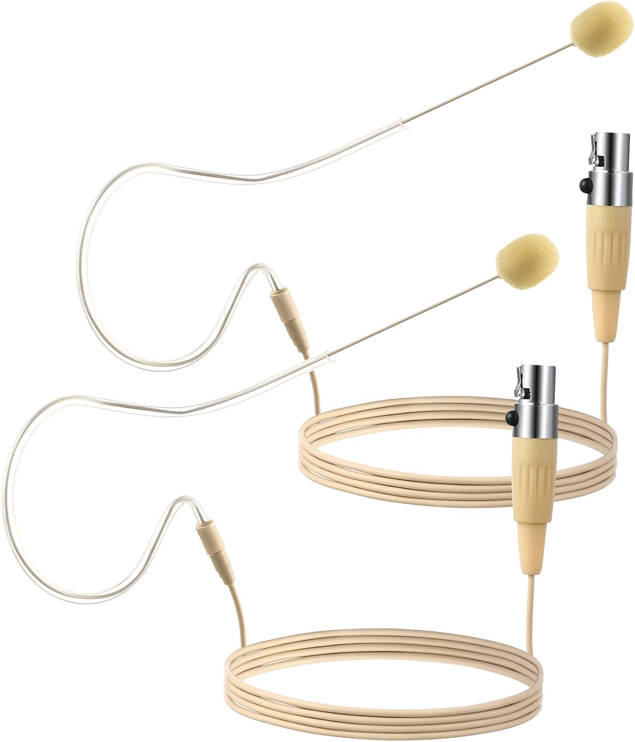 MICRÓFONO DE DIADEMA TOODOO MINI XLR BEIGE 2 UNIDADES - 1