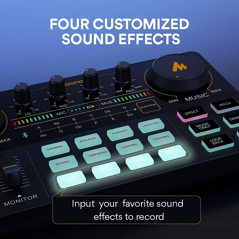 EQUIPO PARA PODCAST MAONO CON MEZCLADORA DE AUDIO Y MICRÓFONO 3.5MM - 3