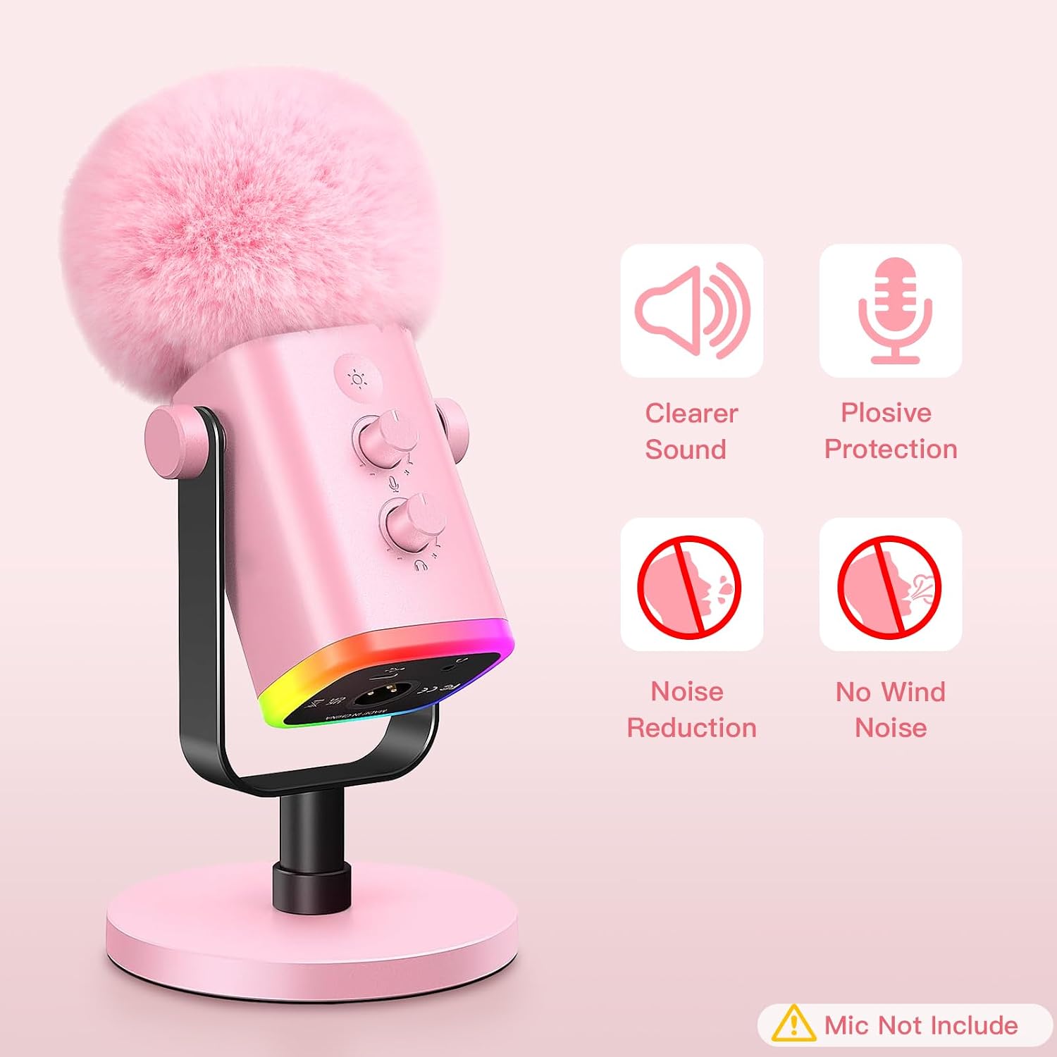 FILTRO ANTIPOP PARA MICRÓFONO ZEALSOUND BLUE YETI CON CUBIERTA DE ESPUMA PELUDA - 3
