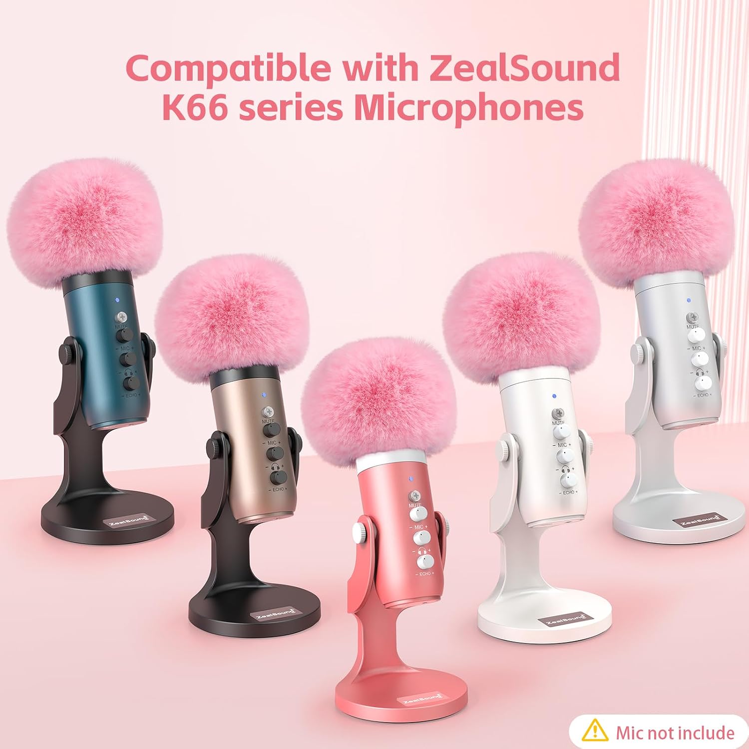 FILTRO ANTIPOP PARA MICRÓFONO ZEALSOUND BLUE YETI CON CUBIERTA DE ESPUMA PELUDA - 4
