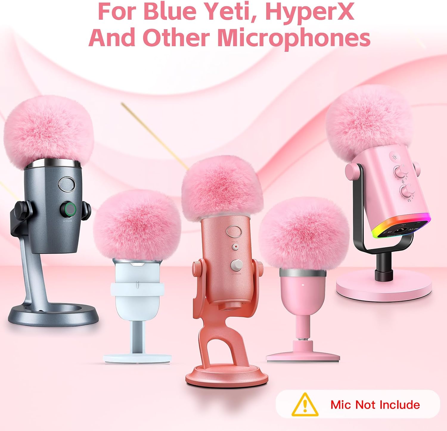 FILTRO ANTIPOP PARA MICRÓFONO ZEALSOUND BLUE YETI CON CUBIERTA DE ESPUMA PELUDA - 5