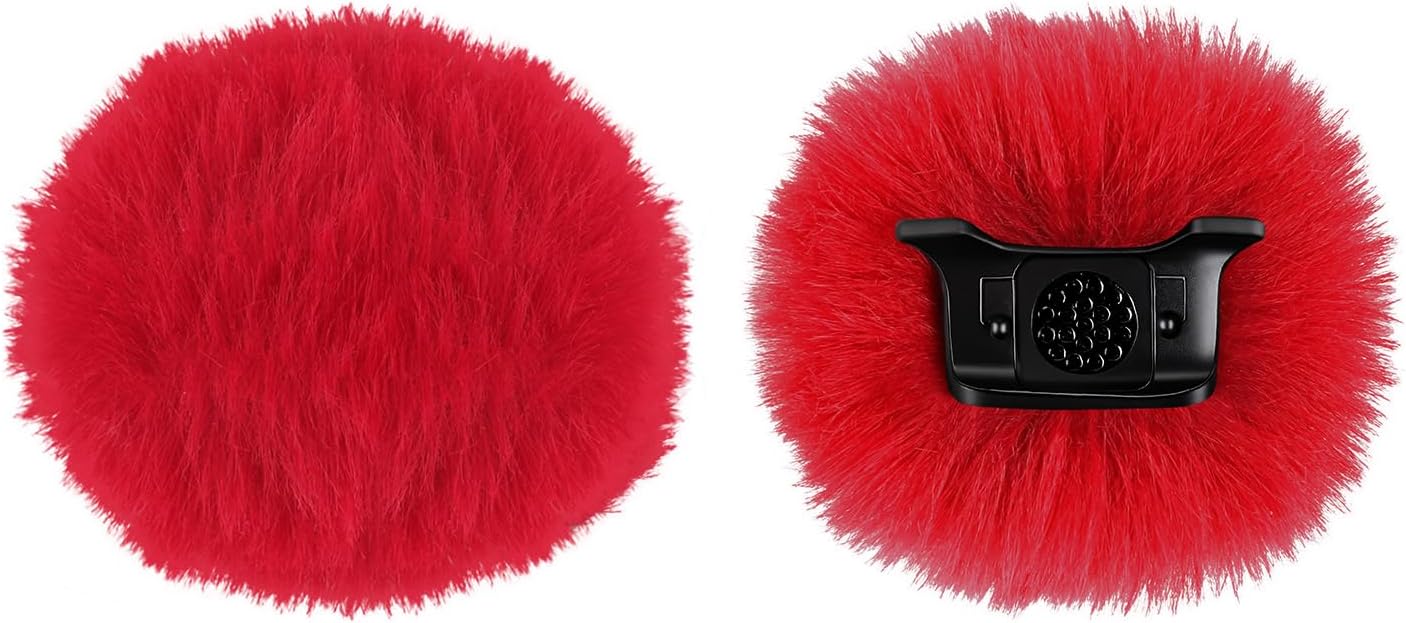 CUBIERTA ANTIVIENTO PARA MICRÓFONO DJI MIC MINI HANGCHENG 2 UNIDADES ROJO - 2