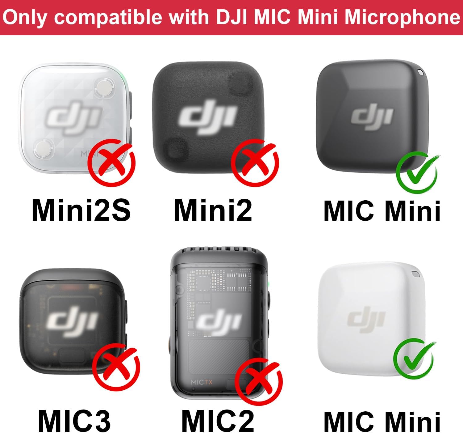 CUBIERTA ANTIVIENTO PARA MICRÓFONO DJI MIC MINI HANGCHENG 2 UNIDADES ROJO - 4