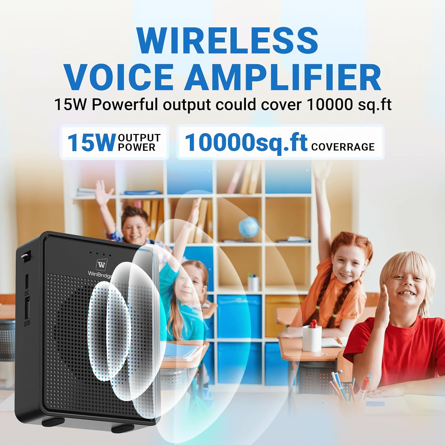 AMPLIFICADOR DE VOZ INALÁMBRICO RESPONSEBRIDGE B002 CON MICRÓFONO HEADSET PORTÁTIL - 4