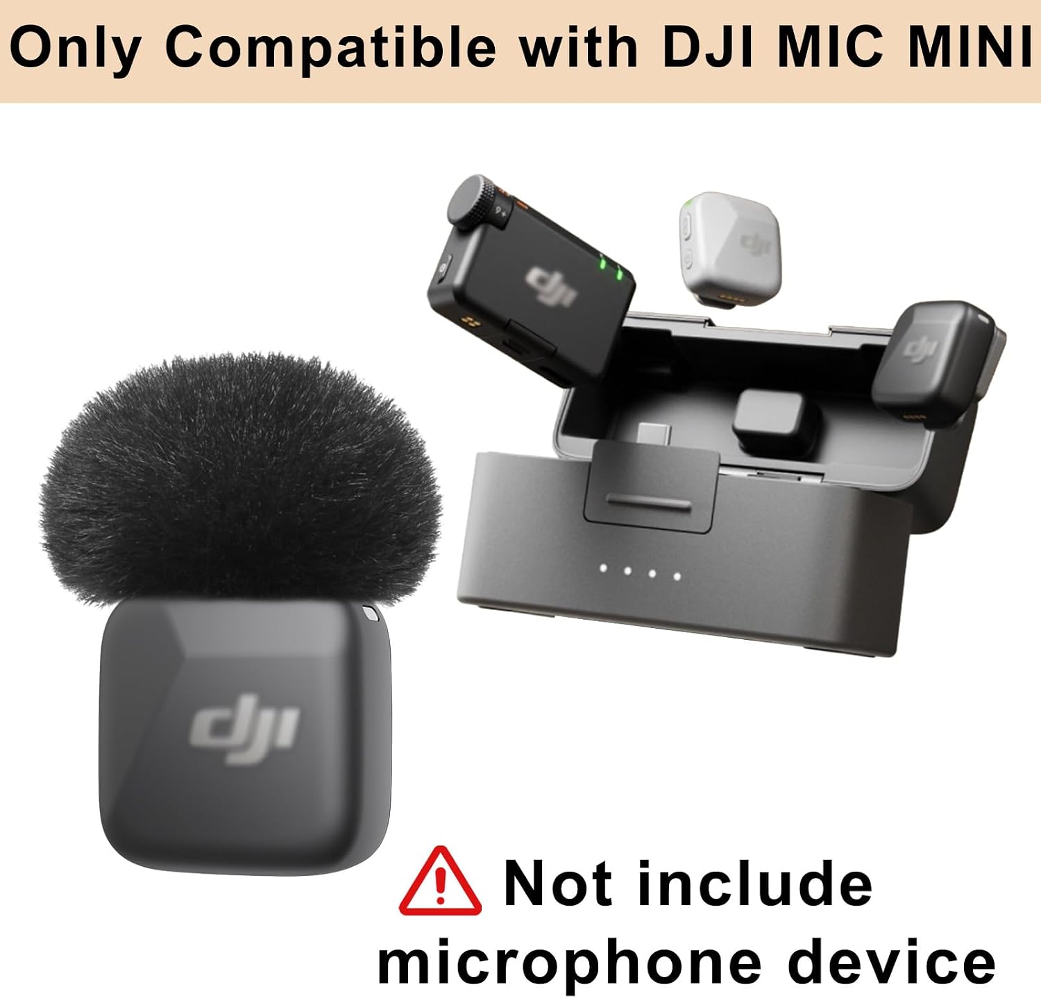 CUBIERTA ANTIVIENTO PARA MICRÓFONO DJI MIC MINI HANGCHENG 4 UNIDADES NEGRO - 3