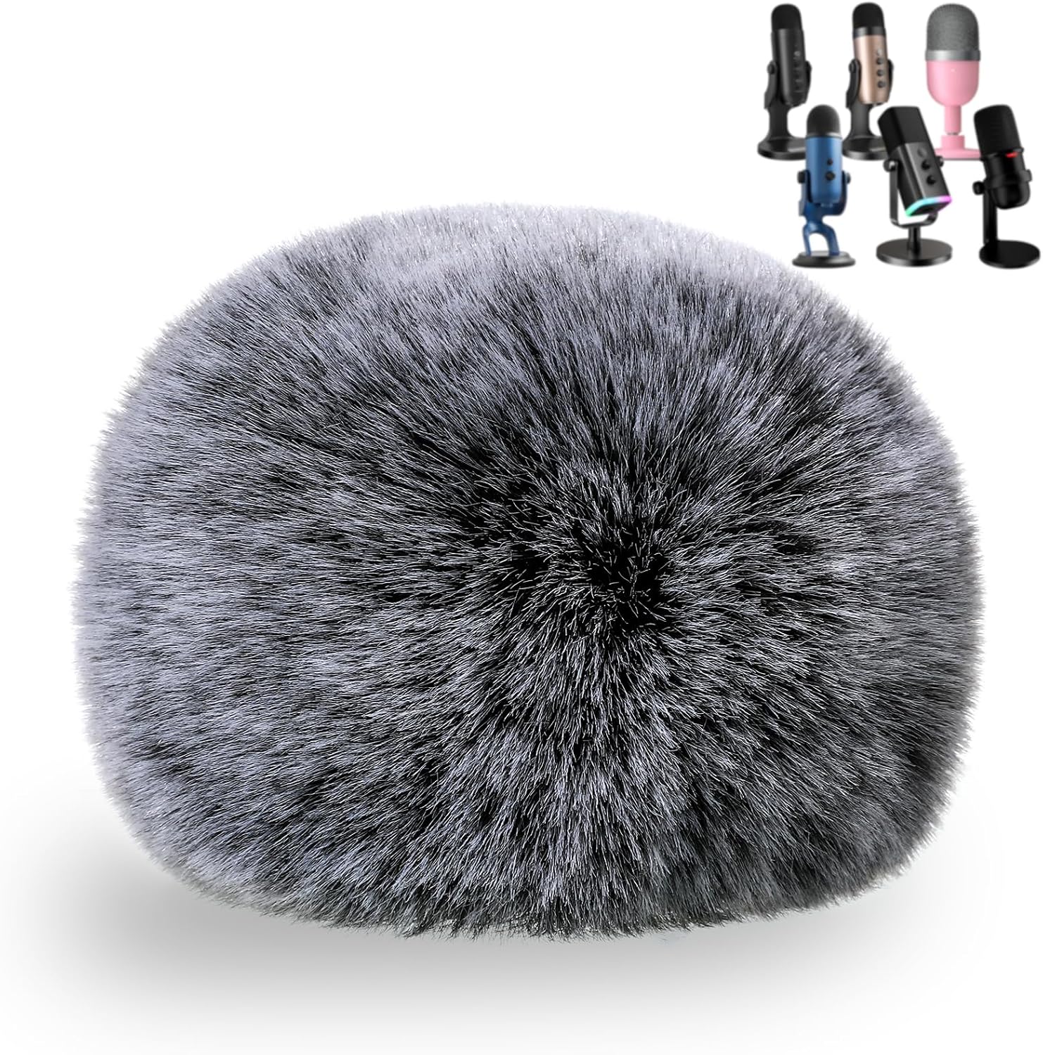 FILTRO ANTIPOP PARA MICRÓFONO ZEALSOUND BLUE YETI CON CUBIERTA DE ESPUMA PELUDA - 1