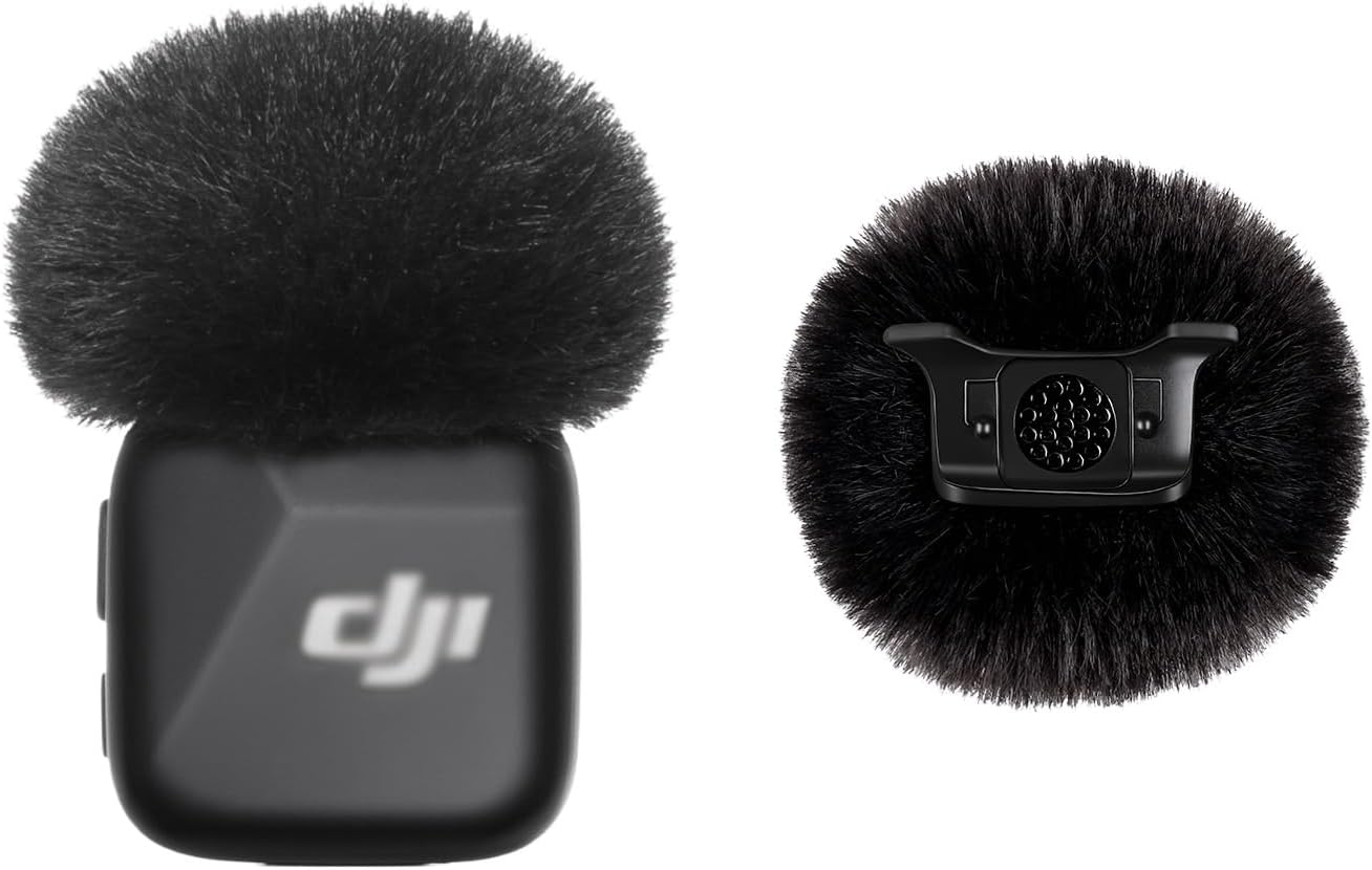 CUBIERTA ANTIVIENTO PARA MICRÓFONO DJI MIC MINI HANGCHENG 2 UNIDADES NEGRO - 1