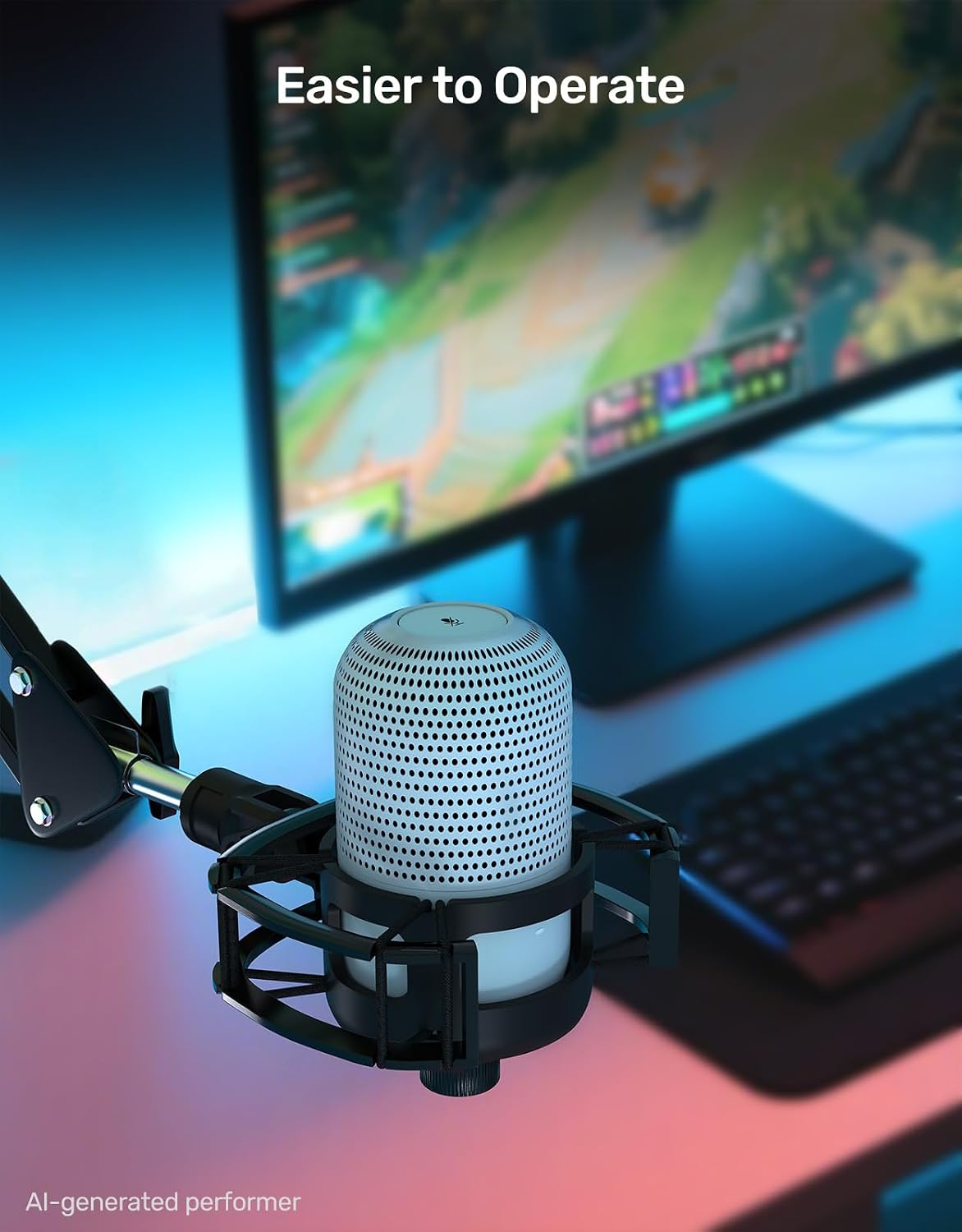 MONTURA ANTIVIBRACIÓN PARA MICRÓFONO RAZER SEIREN V3 MINI - 4