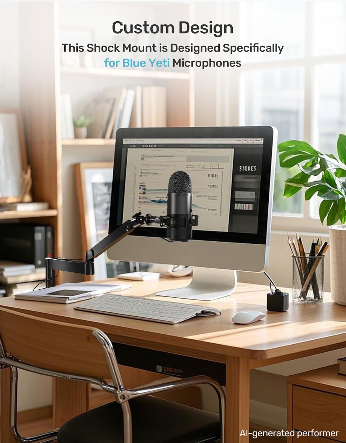 MONTURA ANTIVIBRACIÓN PARA MICRÓFONO BLUE YETI 2026 CON FILTRO POP Y SUSPENSIÓN - 2