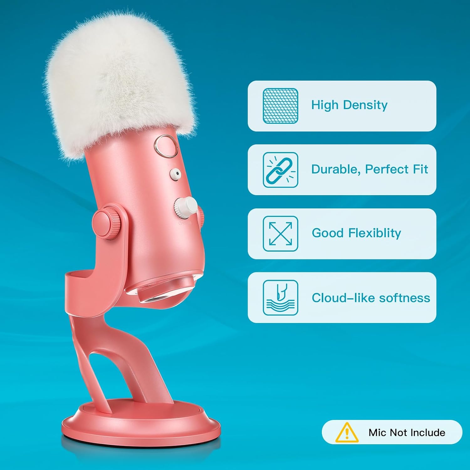 FILTRO ANTIPOP PARA MICRÓFONO ZEALSOUND BLUE YETI PELUDO - 2