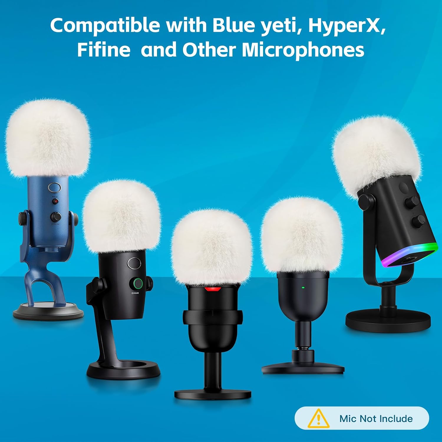 FILTRO ANTIPOP PARA MICRÓFONO ZEALSOUND BLUE YETI PELUDO - 4