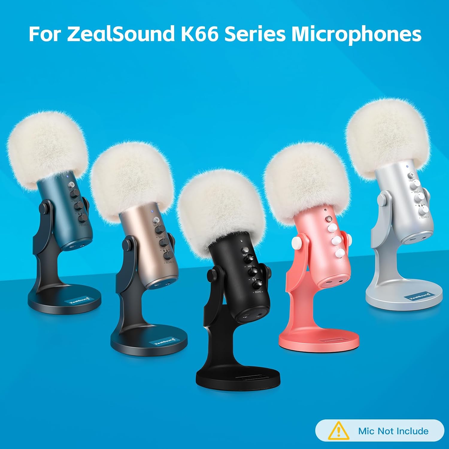 FILTRO ANTIPOP PARA MICRÓFONO ZEALSOUND BLUE YETI PELUDO - 5
