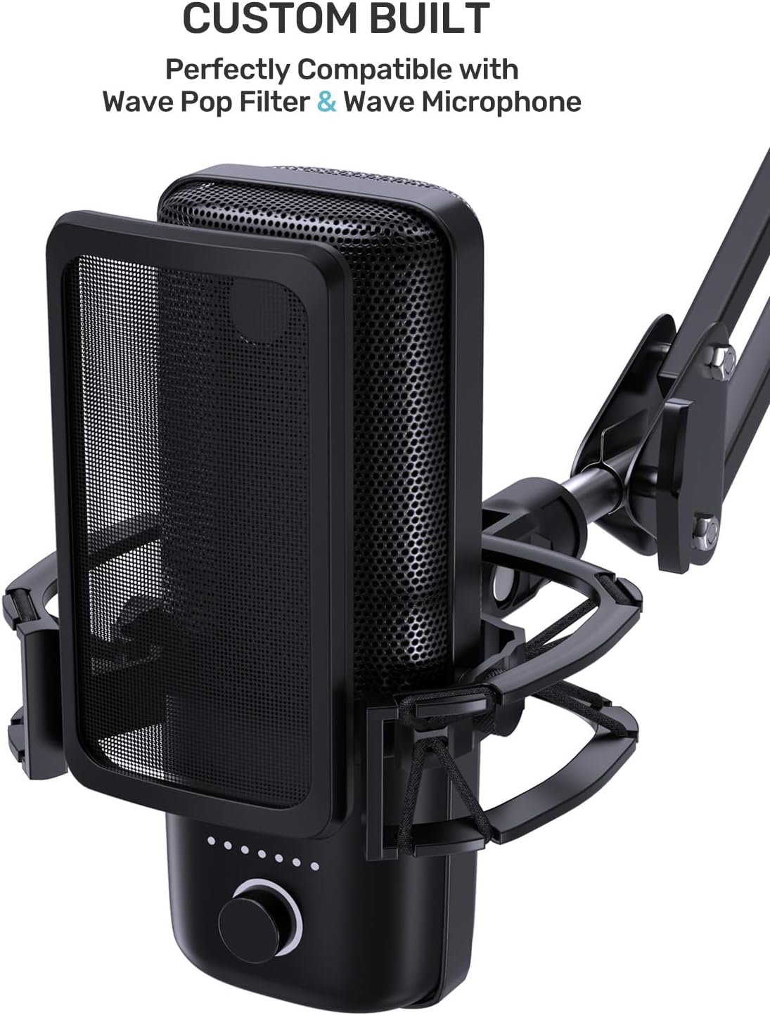MICRÓFONO SHOCK MOUNT ETOUR PARA ELGATO WAVE 3 Y WAVE 1 METAL - 2