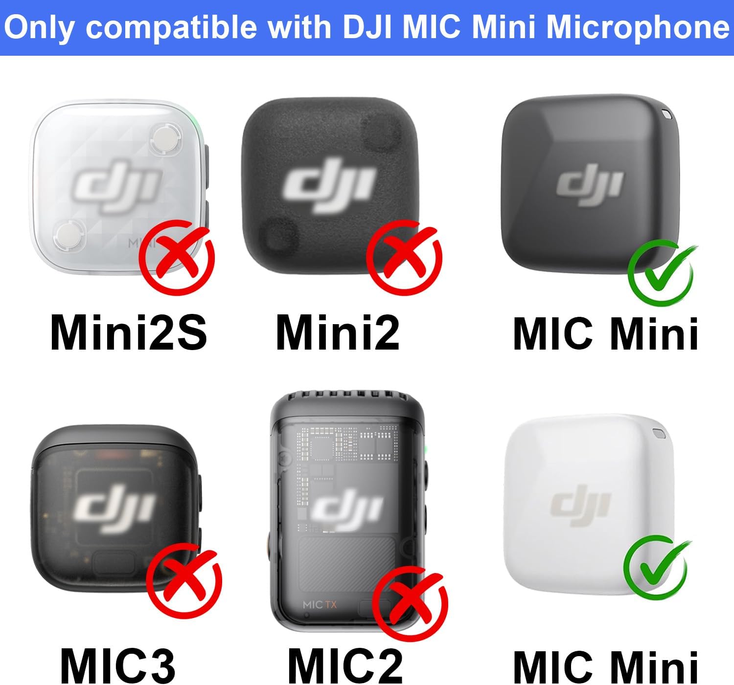 CUBIERTA ANTIVIENTO PARA MICRÓFONO DJI MIC MINI HANGCHENG 2 UNIDADES AZUL - 4