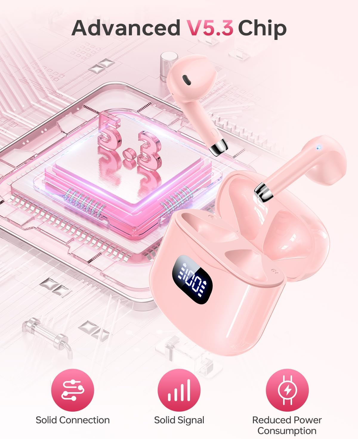 AUDÍFONOS INALÁMBRICOS KTGEE T08 BLUETOOTH 5.3 TRUE WIRELESS 40 HORAS - 2