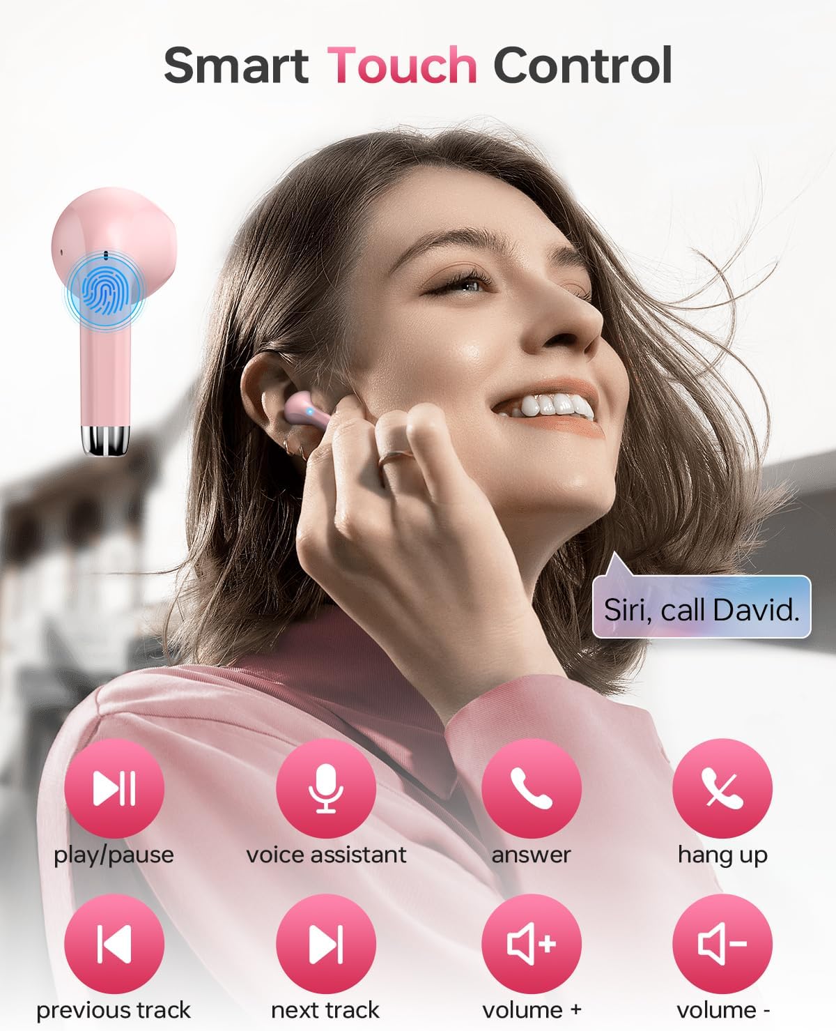 AUDÍFONOS INALÁMBRICOS KTGEE T08 BLUETOOTH 5.3 TRUE WIRELESS 40 HORAS - 4