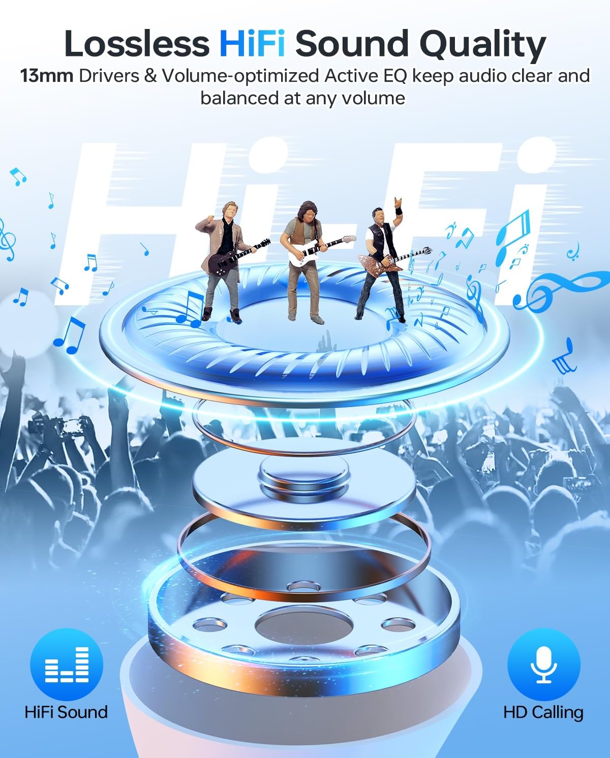 AUDÍFONOS INALÁMBRICOS KTGEE T08 BLUETOOTH 5.3 TRUE WIRELESS 40 HORAS - 3