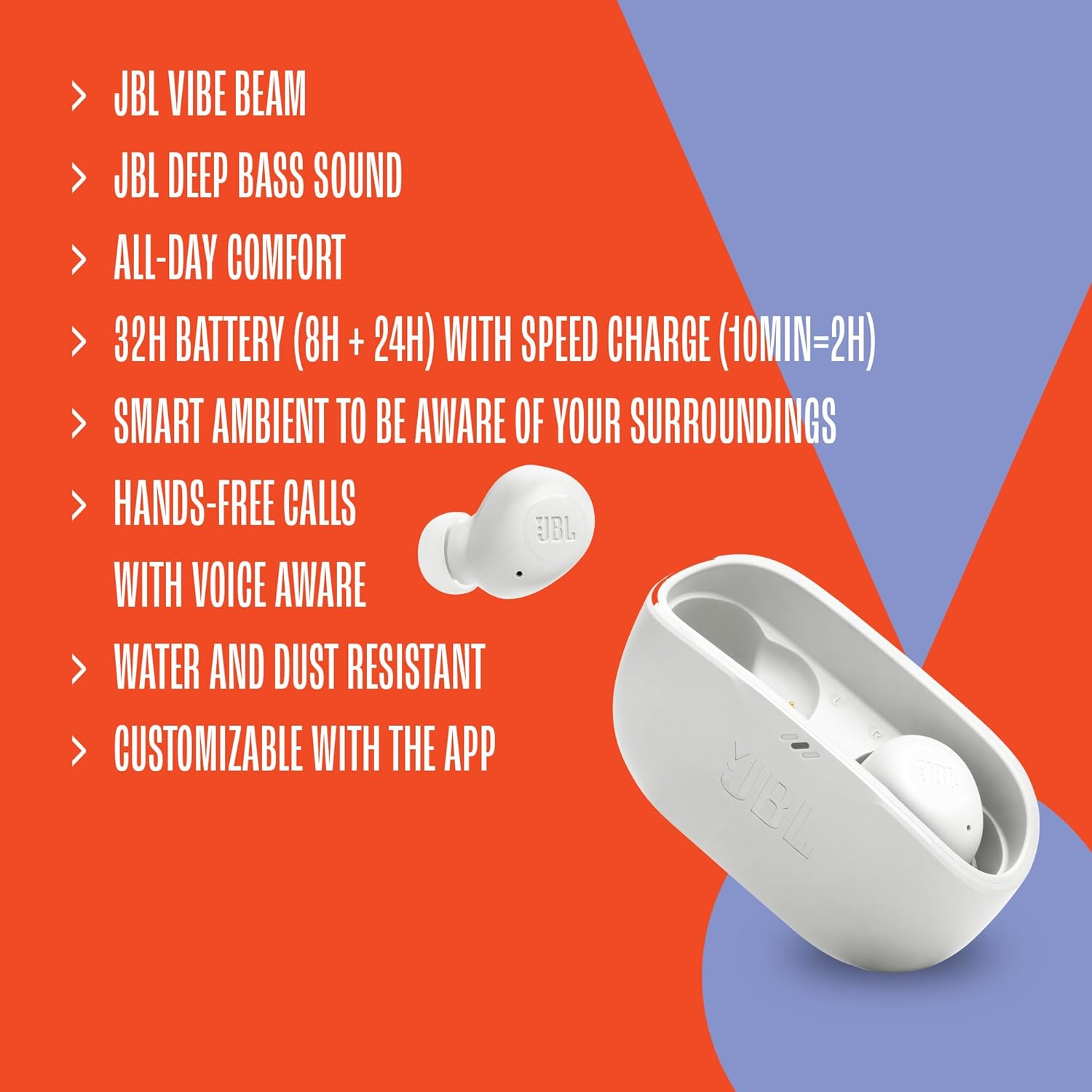 AUDÍFONOS TRUE WIRELESS JBL VIBE BUDS BLANCO - 5