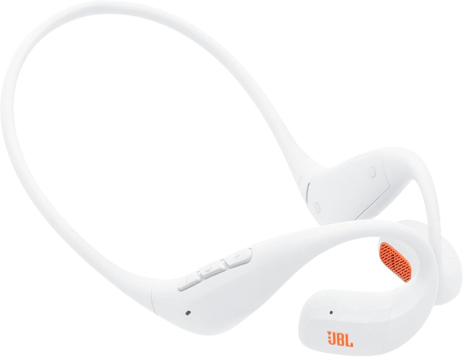 AUDÍFONOS DEPORTIVOS JBL ENDURANCE PACE ABIERTOS BLANCO NARANJA - 1
