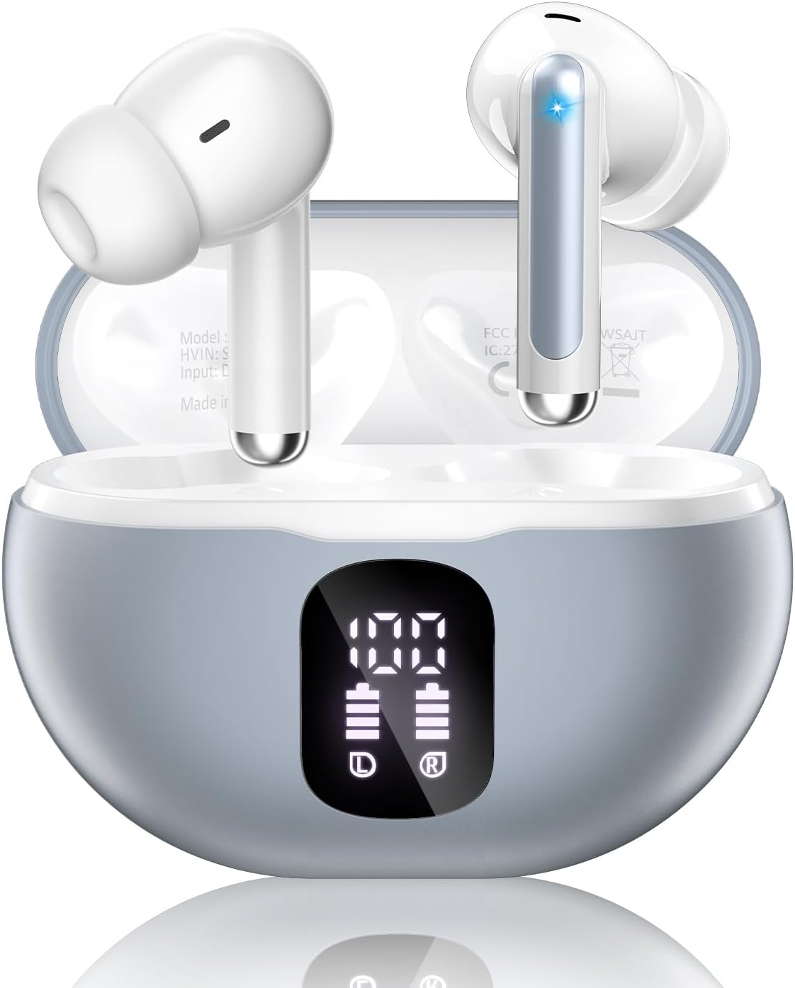 AUDÍFONOS INALÁMBRICOS XIAOWTEK 2026 BLUETOOTH 5.4 CON MICRÓFONO Y CANCELACIÓN DE RUIDO GRIS - 1