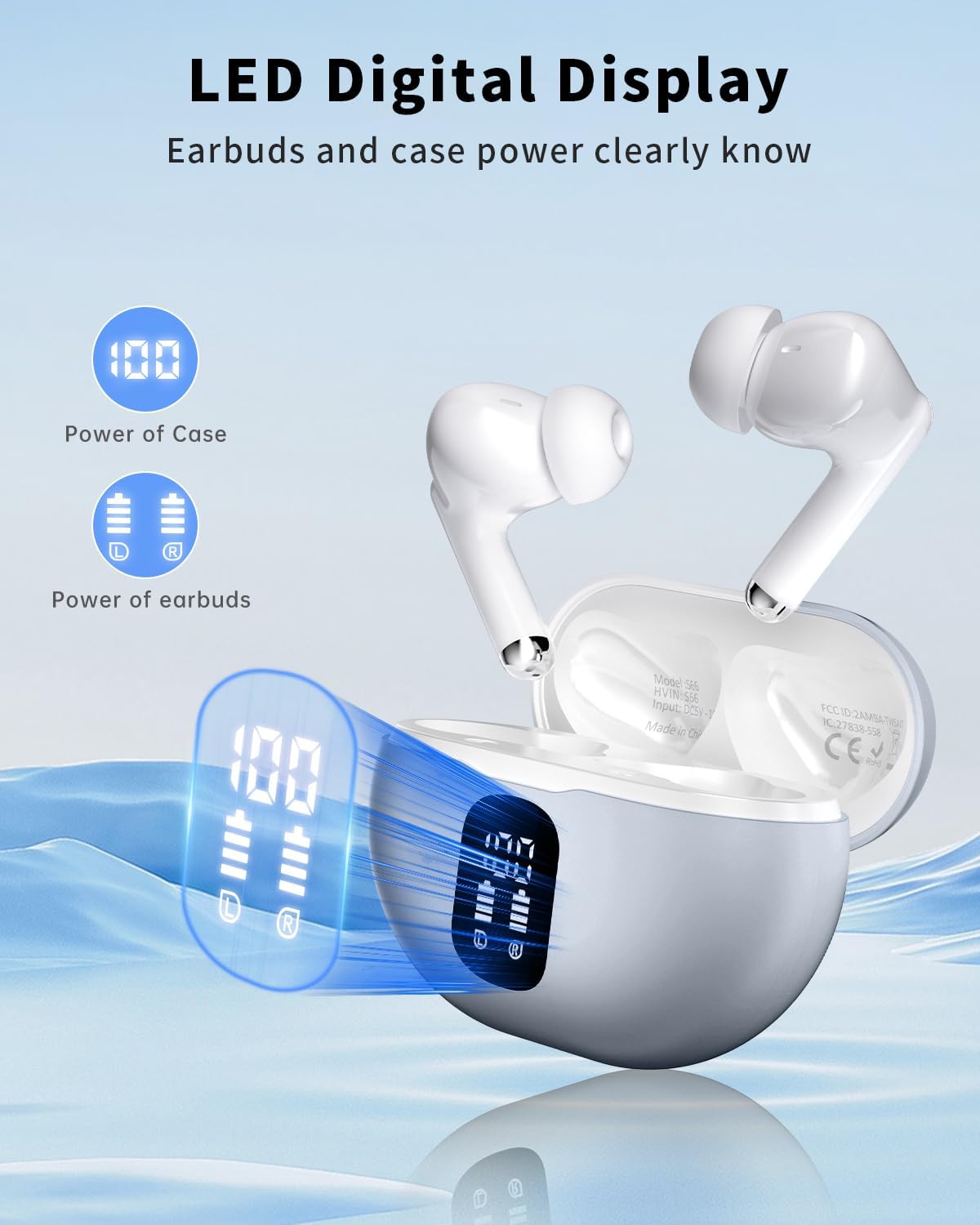 AUDÍFONOS INALÁMBRICOS XIAOWTEK 2026 BLUETOOTH 5.4 CON MICRÓFONO Y CANCELACIÓN DE RUIDO GRIS - 2
