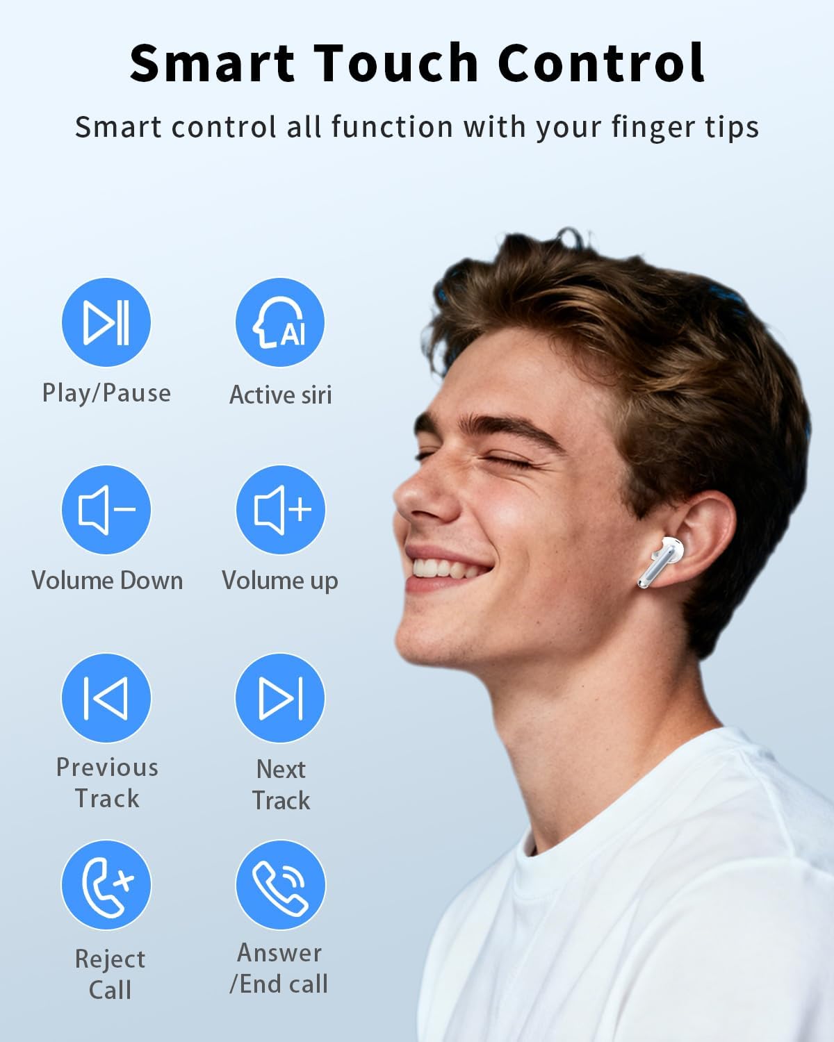 AUDÍFONOS INALÁMBRICOS XIAOWTEK 2026 BLUETOOTH 5.4 CON MICRÓFONO Y CANCELACIÓN DE RUIDO GRIS - 4