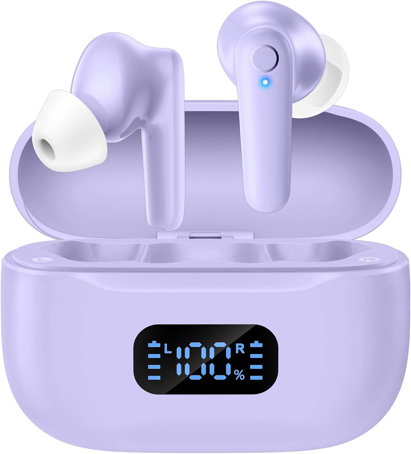 AUDÍFONOS INALÁMBRICOS MOZOTER N9I BLUETOOTH 5.4 TRUE WIRELESS MORADO - 1