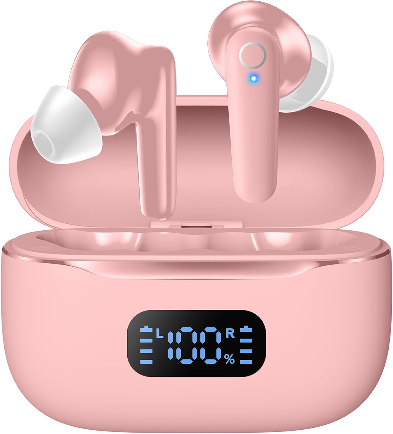 AUDÍFONOS INALÁMBRICOS MOZOTER N9I BLUETOOTH 5.4 TRUE WIRELESS ROSA - 1