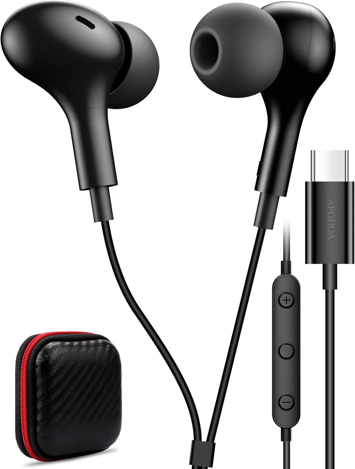 AUDÍFONOS USB C CON MICRÓFONO AFGHOA PARA SAMSUNG S26 S25 FE S24 A16 A17 CON DISEÑO MAGNÉTICO - 1