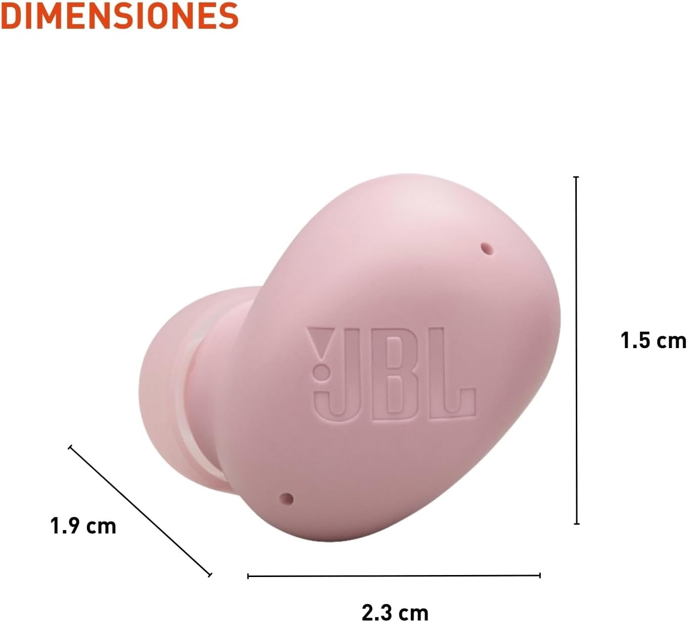 AUDÍFONOS JBL VIBE BUDS 2 TRUE WIRELESS CON CANCELACIÓN DE RUIDO Y SONIDO JBL PURE BASS ROSA - 5
