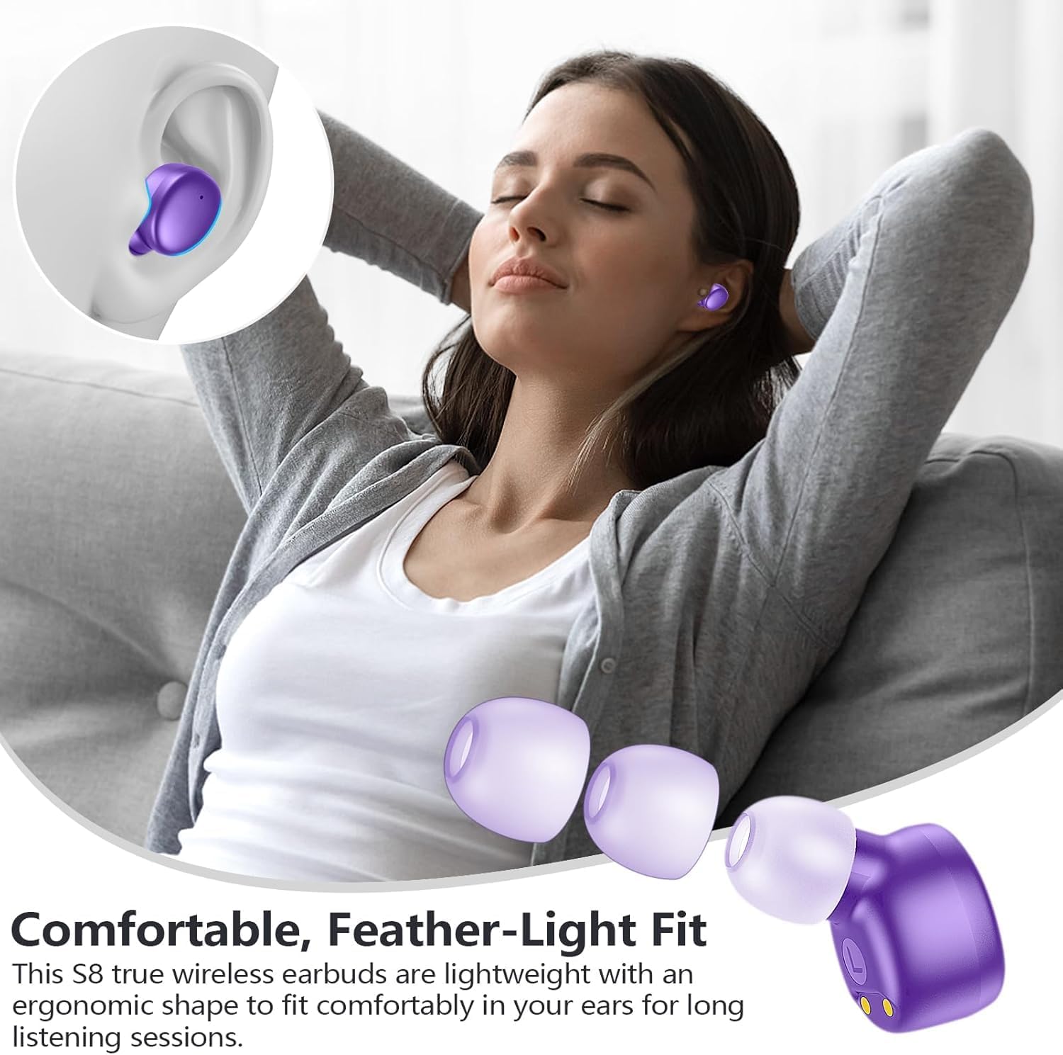AUDÍFONOS IN-EAR MOZOTER MINI WIRELESS BLUETOOTH 5.3 - 5