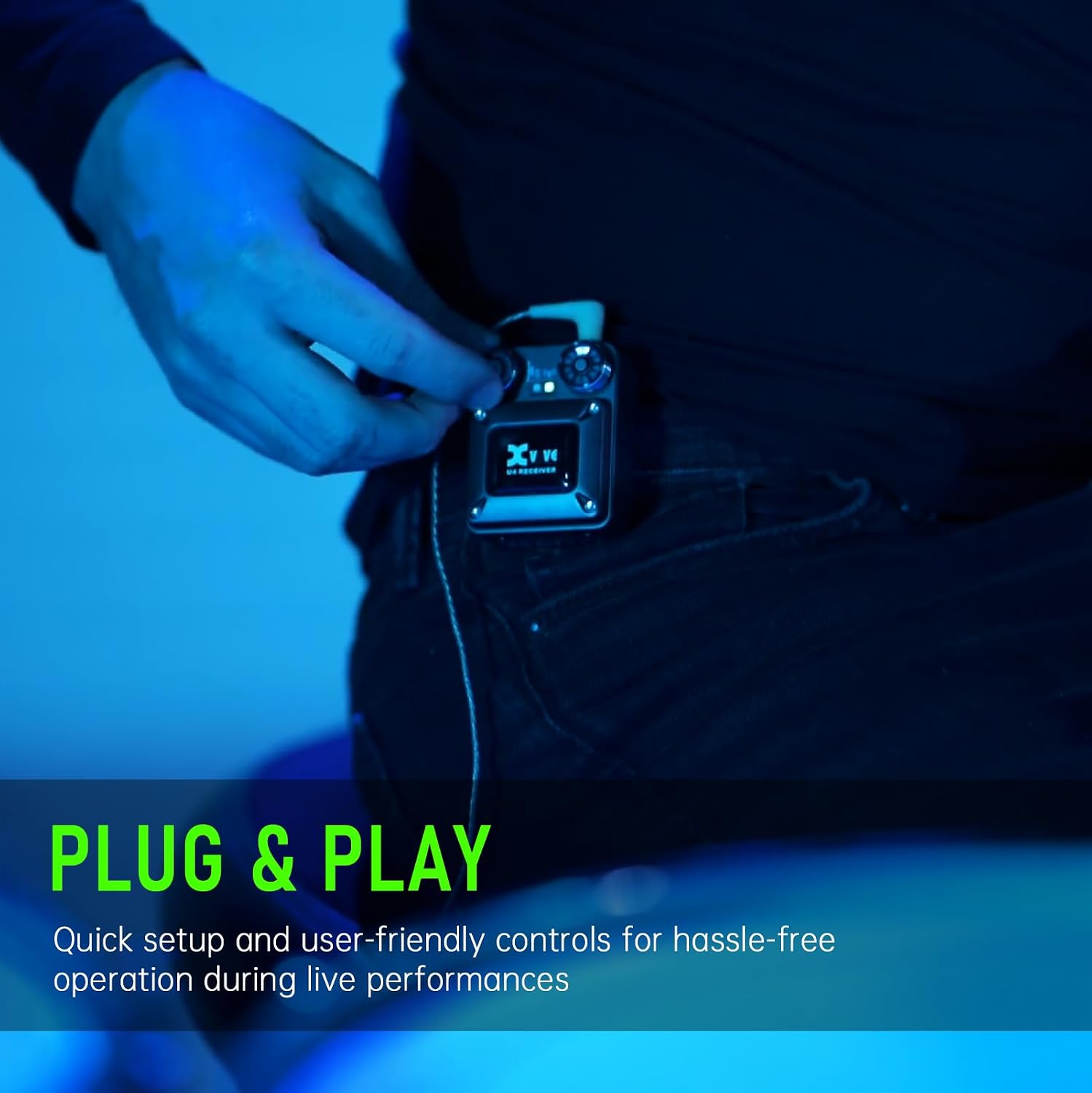 SISTEMA DE MONITOREO IN-EAR INALÁMBRICO XVIVE U4 2.4GHZ - 4