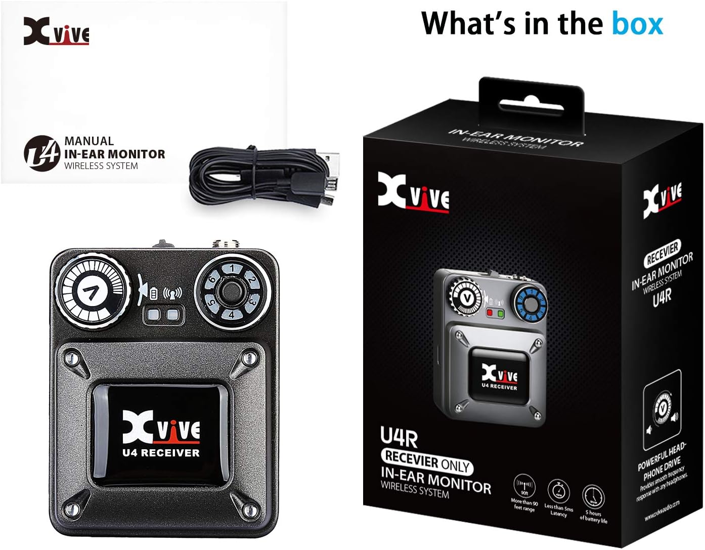 RECEPTOR XVIVE U4R SISTEMA INALÁMBRICO DE MONITOREO IN-EAR PARA ESTUDIO Y PRESENTACIONES - 5