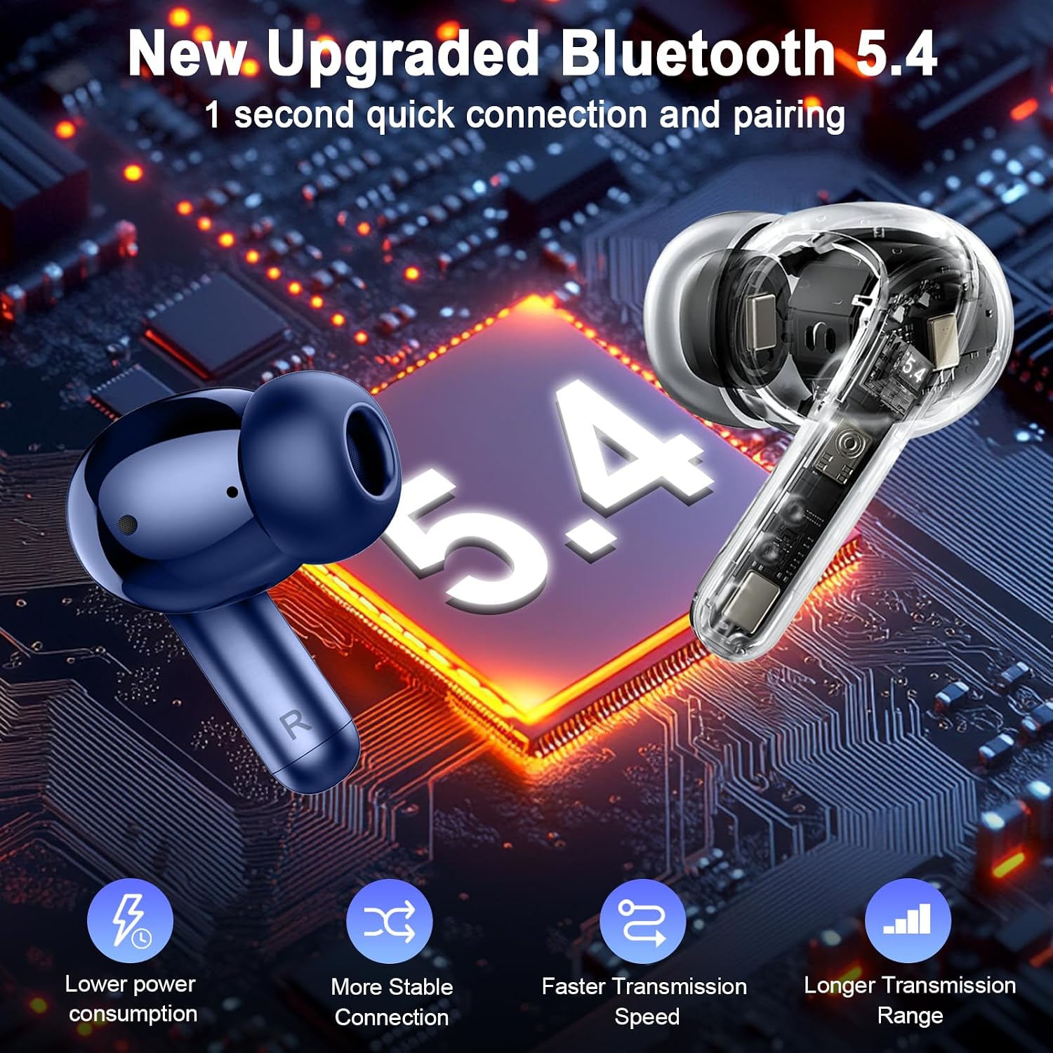AUDÍFONOS BLUETOOTH 5.4 RINSMOLA G21PRO TRUE WIRELESS 48 HORAS - 2